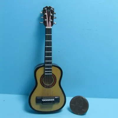 Dollhouse Miniature Guitar Music Instrument 4 Inch M0201-4 • $7.19