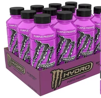 Monster Hydro Energy Water - Purple Passion 20oz (Pack Of 12) • $43.25