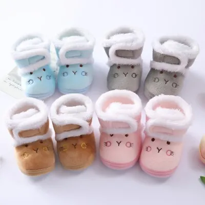 Infant Baby Girl Boys Toddler Slippers Socks Shoes Boots Winter Warm 0-18 Months • £3.91