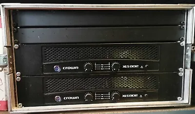 Crown XLS 802 Professional 1000 Watt Rack Mount Power Amp X 2 With Flight Case • £1150