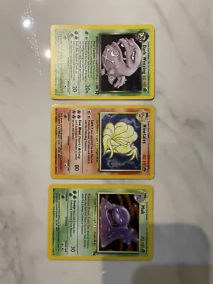 3 Holo Pokémon Cards Ninetails Muk & Wheezing • £7.50