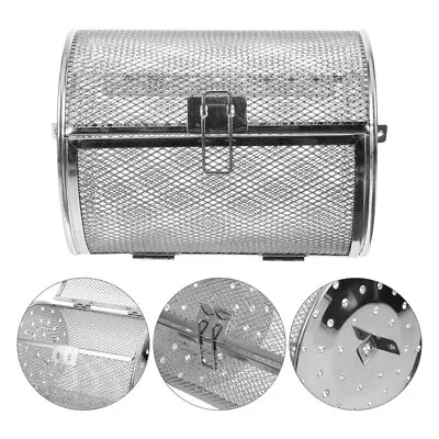  Stainless Steel Rotisserie Coffee Roaster Basket Rotating Grilled Cage Drum • $23.39