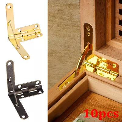 10PCS 90 Degree Hinge For Wooden Box Cabinet Hardware • $11.65