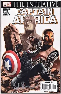 Captain America 27 Dynamic Forces Signed Brubaker Df Falcon Winter Soldier Death • £27.95