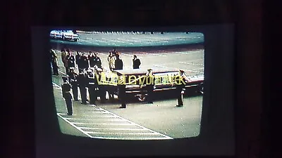 XXFP05 Vintage 35MM SLIDE MARINES PLACE FLAG-DRAPED CASKET IN HEARSE • $5.79