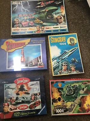 Thunderbirds Joe 90 Stingray Captain Scarlet. 5 Complete Vintage Jigsaws. • £12