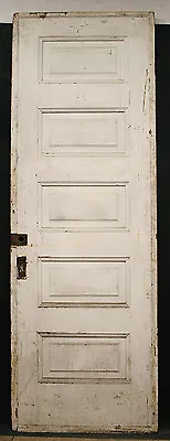 30.5 X89 X3  Antique Vintage Wood Wooden Interior Pocket Sliding Door 5 Panel • $349.99
