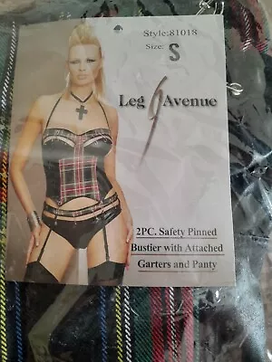 Safety Pinned Bustier With Attached Garters And Panty • £22