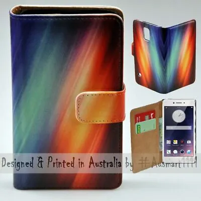 For OPPO Series - Multi Colour Abstract Print Wallet Mobile Phone Case Cover  • $13.98