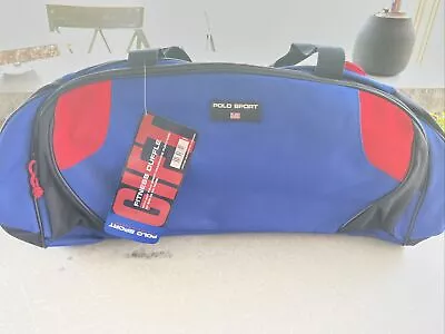 Vintage New Polo Sport Ralph Lauren Blue Nylon Fitness Duffle Gym Bag • $170.33