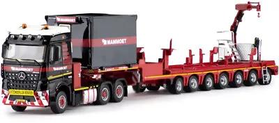 MAMMOET 1:50 MB AROCS 6X4 WITH 7 AXLE NOOTEBOOM LOWLOADER + For FASSI CRANE • £471.32