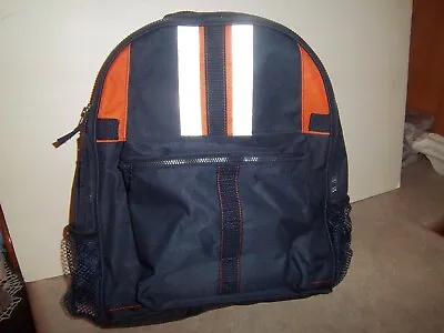 Gymboree Children's Reflective Backpack - School Bag - Navy Blue Orange Silver • $4.99