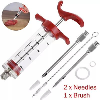 Food Marinade Meat Injector Flavor Syringe Beef Poultry Turkey Chicken BBQ • $13.99