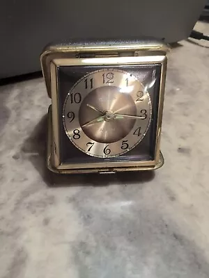 Vintage Linden Mechanical Wind Up Traveling Folding Alarm Clock • $45