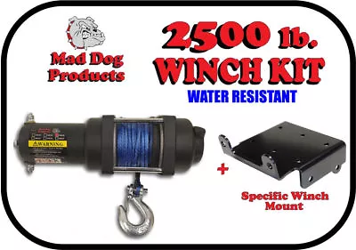 $279.28 • Buy 2500lb Mad Dog Synthetic Winch/Mount Kit For 2001-2003 Polaris Sportsman 400 
