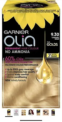 Garnier Olia Permanent Hair Colour 9.30 Caramel Gold • £7.99