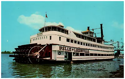 Postcard Vintage Chrome Belle Of Louisville Steamboat Ohio River Kentucky • $4.57