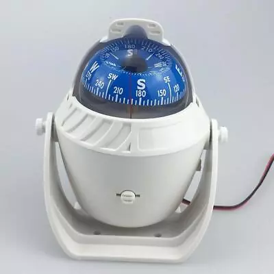  Marine Compass Inc Mount White 12v LED Light Vehicle Boat Yacht Car Navigation • £19.99