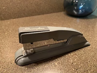 Vintage Swingline Desk Stapler No. 27 Gray Mid Century Art Deco Industrial  • $20