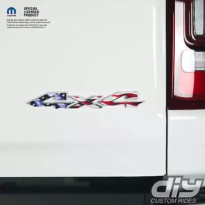 RAM 4x4 Emblem Overlay Decals AMERICAN FLAG Fits 2009-2023 1500-5500 • $17.99