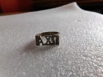 $45 • Buy Vintage Silver Alpha Chi Omega Sorority Ring