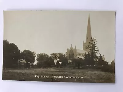£14.98 • Buy Church And Vicarage. Snettisham.  Real Photo Postcard. 
