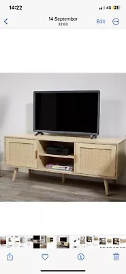 TV Stand For TVs Up To 55’’   Rattan Media Console Table Entertainment Center • £70