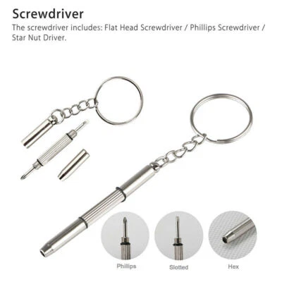 $13.07 • Buy Portable Eyeglass Screws Nose Pads Screwdriver For Sunglasses Watches Repair Kit