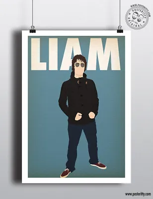 LIAM GALLAGHER Music Icon Minimalist Poster Posteritty Minimal Wall Art Print • £10