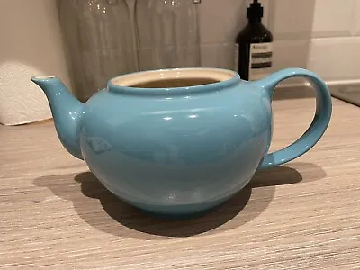 LE CREUSET Teal Blue Round Teapot 15x17cm Brand New Lid Missing • £17.99
