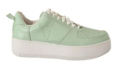 WINDSORSMITH Shoes Mint Green Leather Lace Up Low Top Sneakers EU40 / US9.5 $200 • $29.50