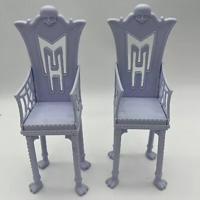 Monster High Dining Chairs Lot Of 2 Freaky Fusion Catacombs Playset Doll House • $12