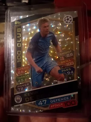 Kevin De Bruyne Manchester City Refractor Soccer UEFA Champions League Card$60 • $30