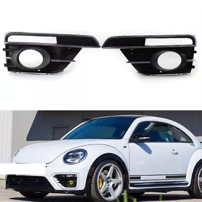 1 Pair Front Bumper Fog Light Lamp Grille Cover Bezel For VW Beetle 2017-2019 • $53.51