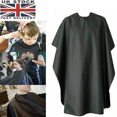 £2.97 • Buy Professional Hair Cutting Apron Salon Barber Hairdressing Cut Gown Black Cape UK