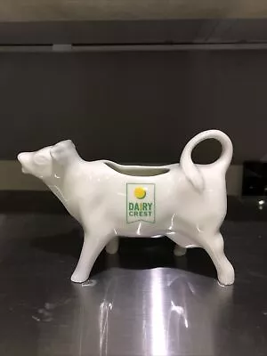 Ceramic Dairy Crest Cow Shaped Milk Cream Pourer Spout Jug With Tail Handle RARE • £7