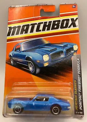 Matchbox Pontiac Firebird Formula Blue 2011 Heritage Classics • $3.99
