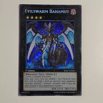 Yugioh - Evilswarm Bahamut - HA07-EN024 - NM - Secret Rare - 1st Ed- Holo Dark • $5.74