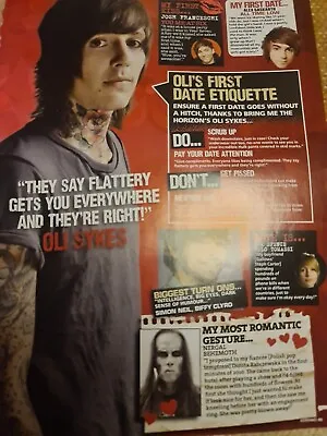 Oli Sykes Bring Me The Horizon A4 Page Clipping Poster Kerrang  Magazine • £4.49