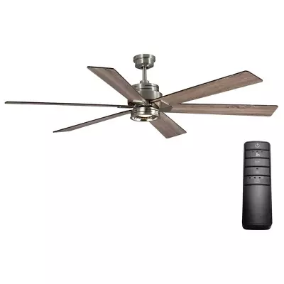 Ceiling Fan Light Kit 70 In. 100 Rpm Modern LED Reversible Motor Brushed Nickel • $163.93