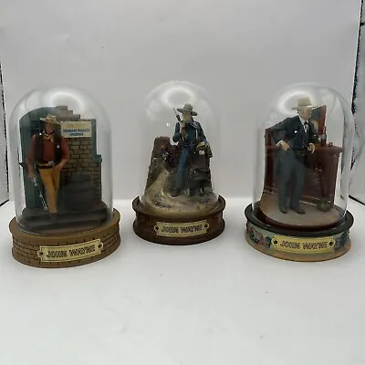 Franklin Mint John Wayne Hand Painted Sculpture W/ Glass Domes. Lot • $65.47