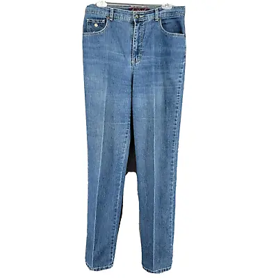 Gloria Vanderbilt Vtg Mom Jeans High Rise Straight Leg Medium Wash Women 10 Long • $11.99