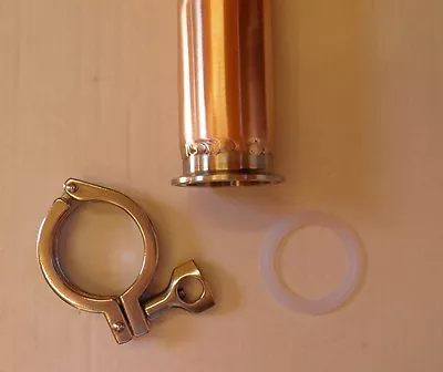 2  Copper Reflux Column Moonshine Still Pipe SS304 Ferrule Tri Clamp • $66.98