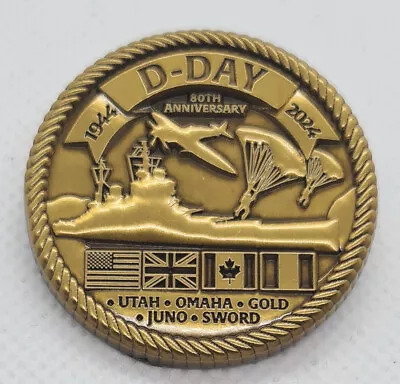 D DAY 80th Anniversary Enamel Pin Badge 1944 - 2024 • £3