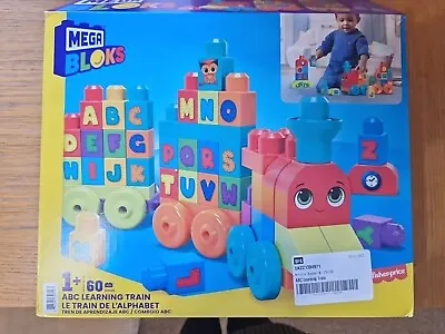 Mega Bloks ABC Learning Train 60 Pieces Fisher Price First Builders Age 1+ Years • £5.99