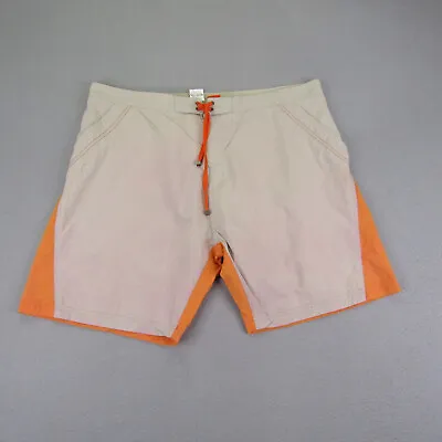 Hugo Boss Swim Trunks Mens XL Beige Orange Bathing Suit Mesh Lined Swimming ^ • $11.98