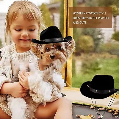 Western Cowboy Hat Birthday Party Hat Sunshade And Sunscreen Hat Mini Pet Hat • $5.98