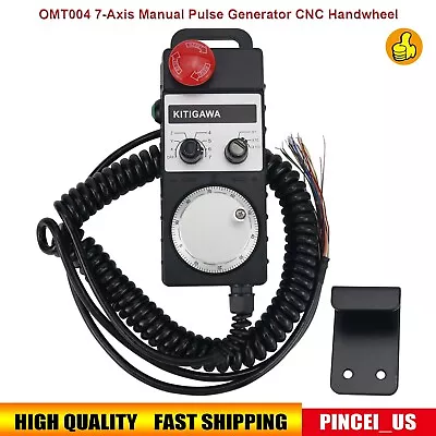OMT004 7Axis Manual Pulse Generator CNC Handwheel 100PPR 5V With Emergency Stop • $61.84