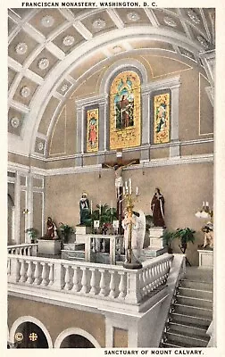 Washington DC Franciscan Monastery Sanctuary Of Mt. Calvary Old Postcard E733 • $3