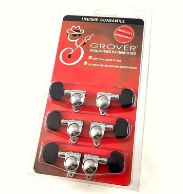 Grover Nickel Ebony Button Rotomatic Tuners Gibson®/Epiphone® Guitar 102NE • $79